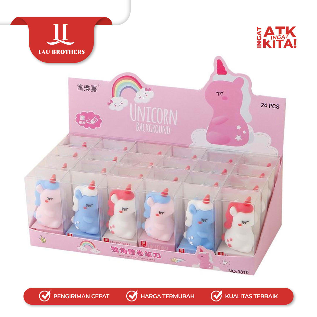 COMBO RAUTAN TANGAN/ PENCIL SHARPENER UNICORN 3810 (1PC) - Image 3