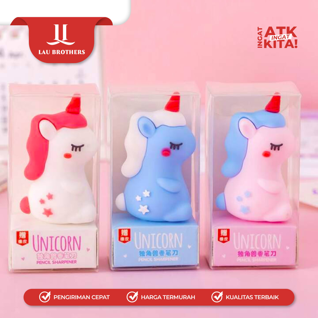 COMBO RAUTAN TANGAN/ PENCIL SHARPENER UNICORN 3810 (1PC) - Image 2