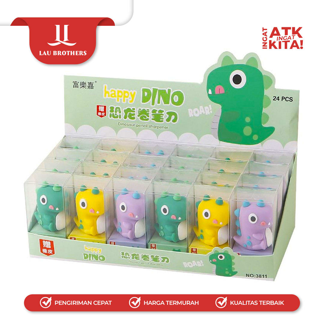 COMBO RAUTAN TANGAN/ PENCIL SHARPENER DINO 3811 (1PC) - Image 2
