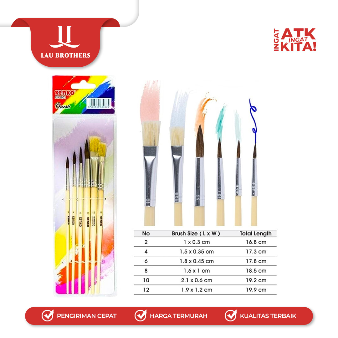 KENKO KUAS LUKIS/ BRUSH BR-601 (1SET) - Image 2