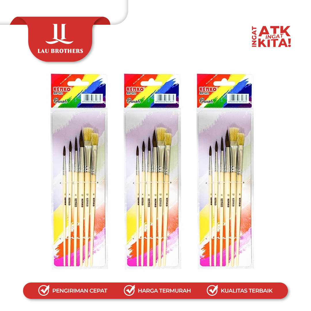 KENKO KUAS LUKIS/ BRUSH BR-601 (1SET) - Image 3