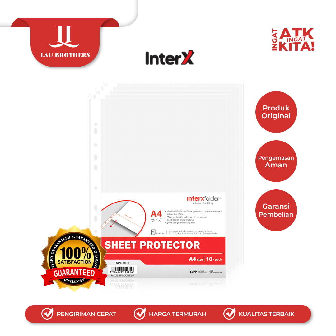 INTERX SHEET PROTECTOR A4 (1PACK/ 10SHEET)