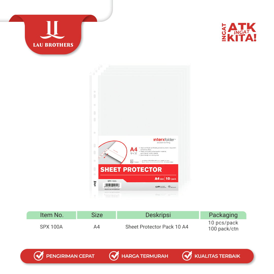 INTERX SHEET PROTECTOR A4 (1PACK/ 10SHEET) - Image 2