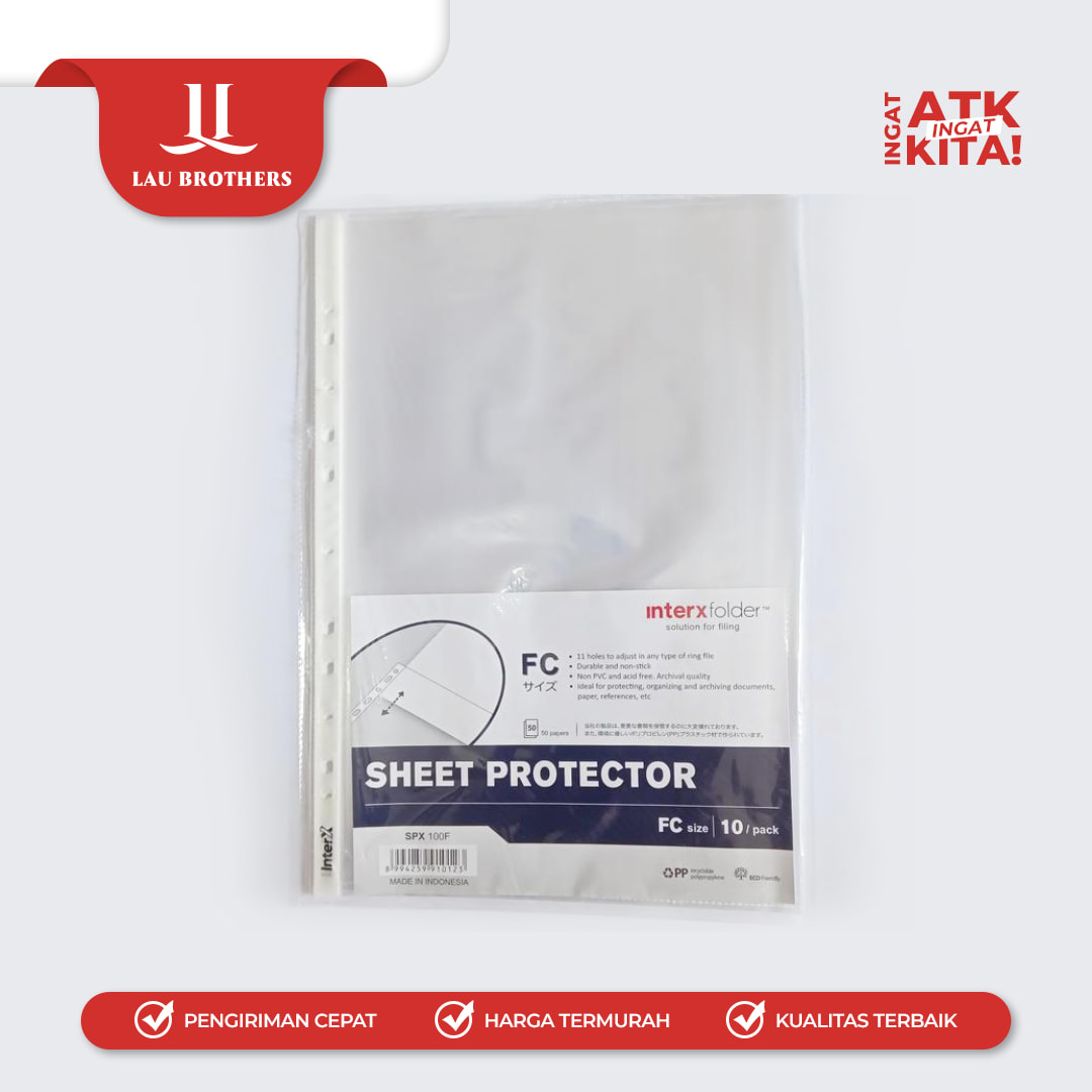 INTERX SHEET PROTECTOR F4 (1PACK/ 10SHEET) - Image 3