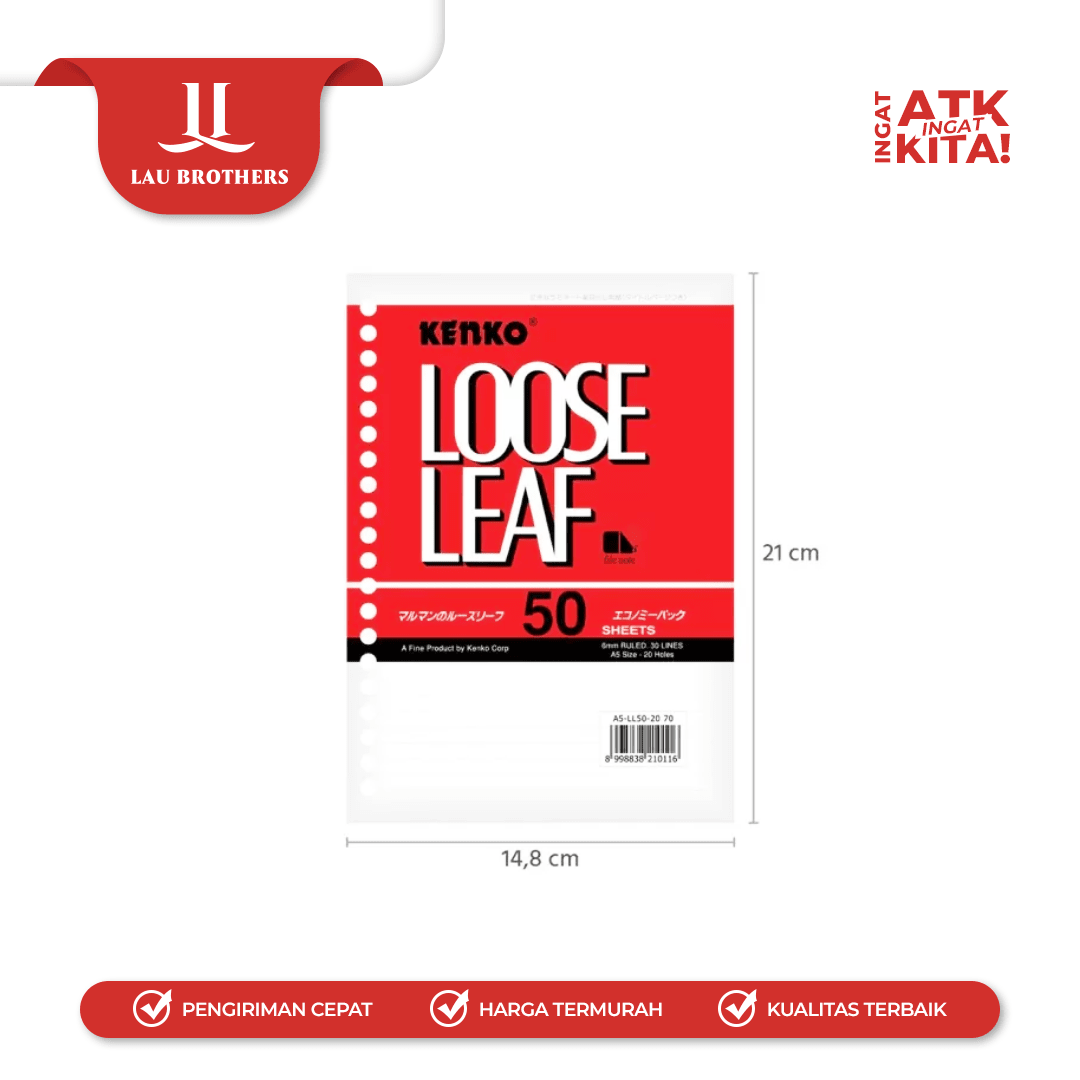 KENKO LOOSE LEAF A5-LL 50-2070 (1PACK/ 50SHEETS) - Image 2