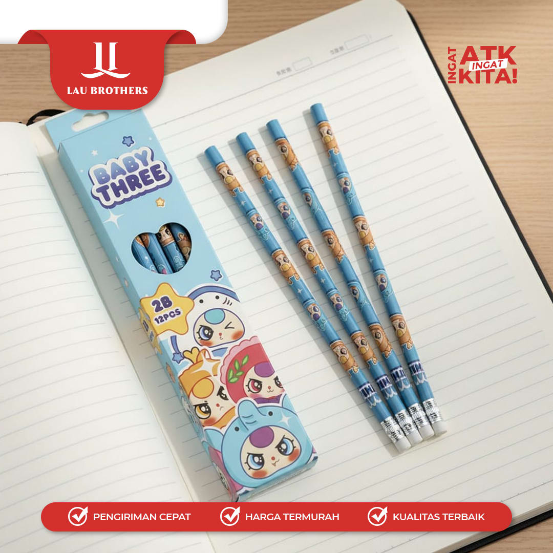 ZBANG PENSIL 2B BABY THREE 3718 (1LSN/ 12PCS) - Image 7