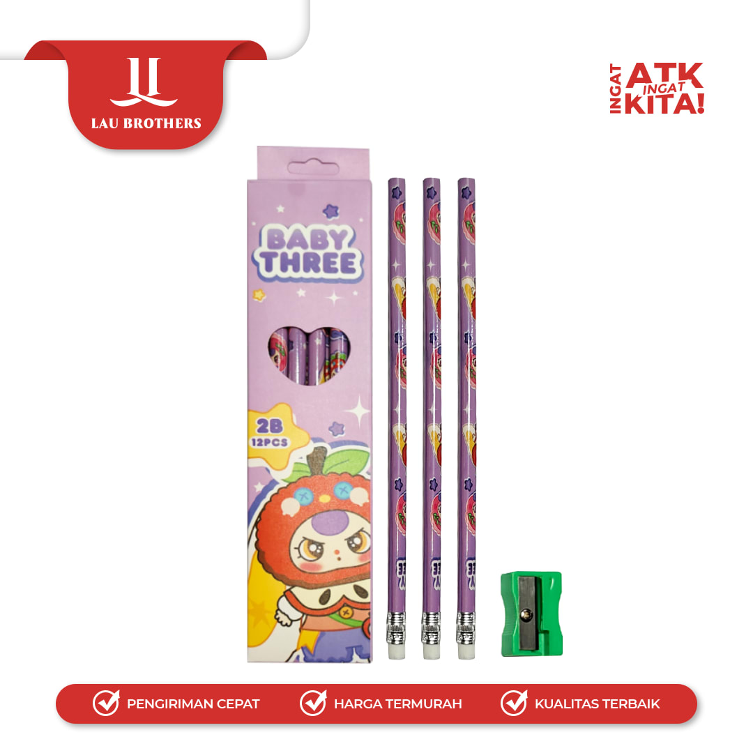 ZBANG PENSIL 2B BABY THREE 3718 (1LSN/ 12PCS) - Image 6