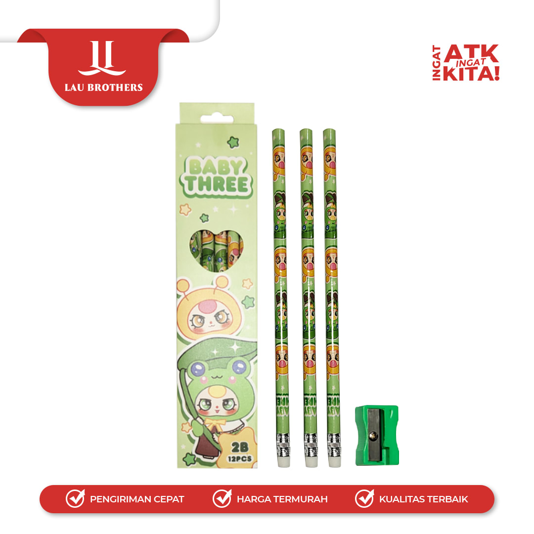 ZBANG PENSIL 2B BABY THREE 3718 (1LSN/ 12PCS) - Image 4