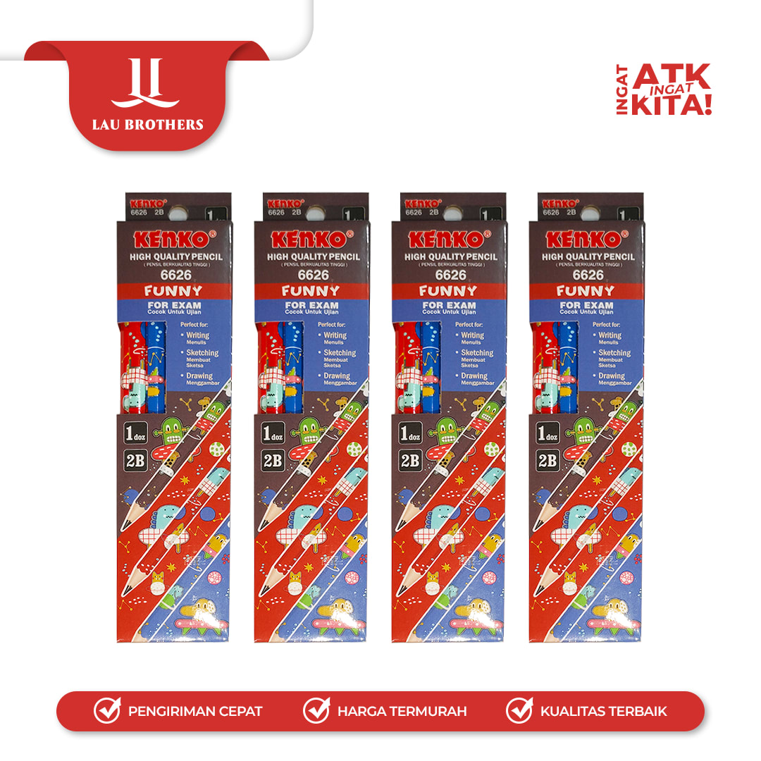 KENKO PENSIL 2B-6626 FUNNY (1LSN/ 12PCS) - Image 3