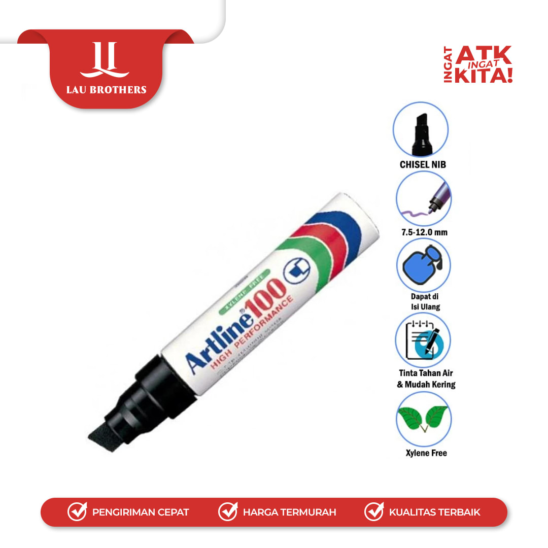 ARTLINE 100 SPIDOL PERMANEN/ PERMANENT MARKER EK-100 (1LSN /12PCS) - Image 2