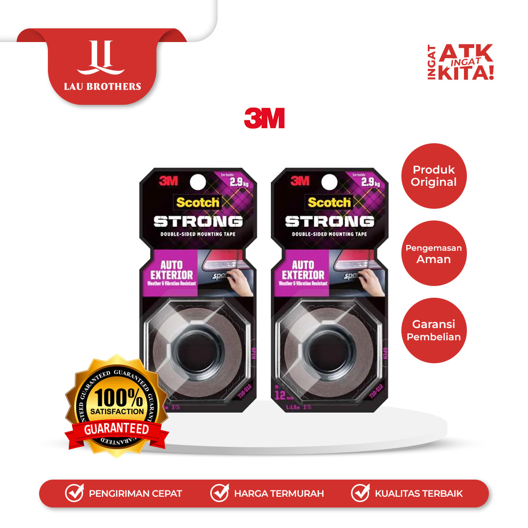 3M SCOTCH LAKBAN PEREKAT DUA SISI/ DOUBLE SIDED MOUNTING TAPE (1PC)