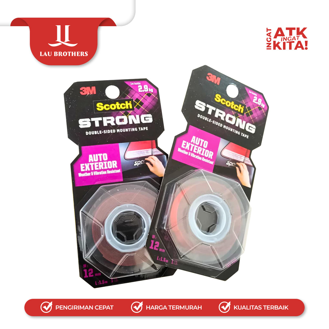 3M SCOTCH LAKBAN PEREKAT DUA SISI/ DOUBLE SIDED MOUNTING TAPE (1PC) - Image 2