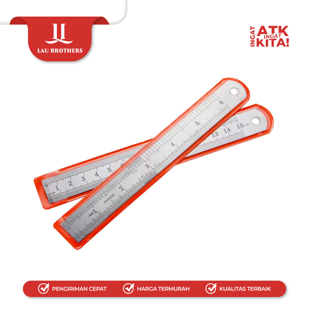 KENKO PENGGARIS BESI/ STAINLESS STEEL RULER 15cm (1PC) - Image 3