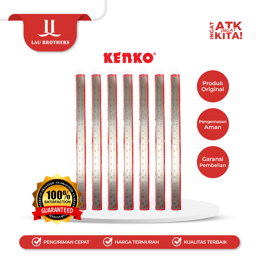 KENKO PENGGARIS BESI/ STAINLESS STEEL RULER 50cm (1PC)
