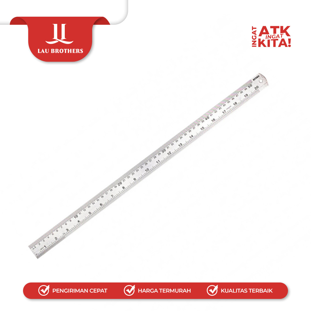 KENKO PENGGARIS BESI/ STAINLESS STEEL RULER 50cm (1PC) - Image 2