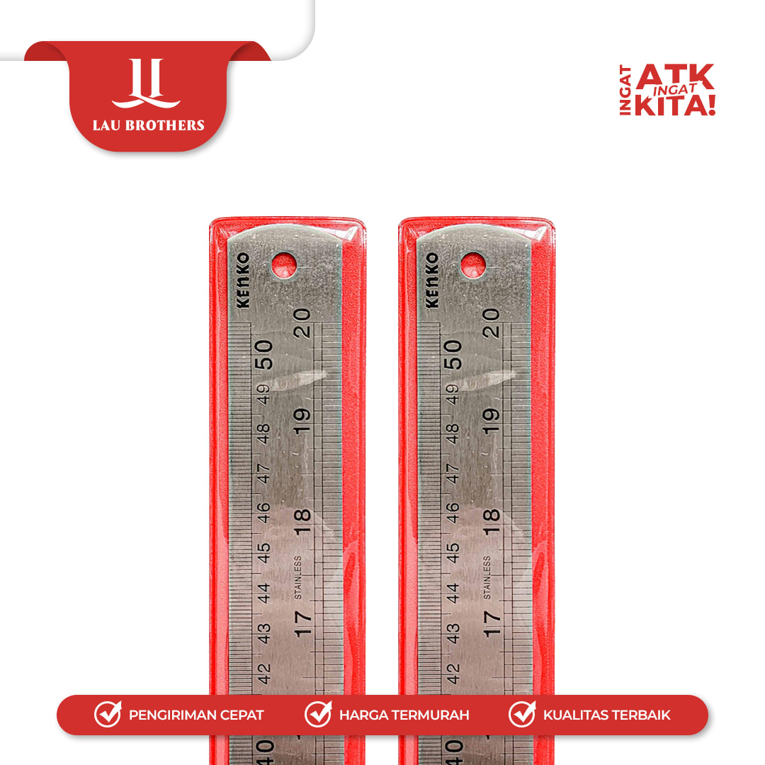 KENKO PENGGARIS BESI/ STAINLESS STEEL RULER 50cm (1PC) - Image 3