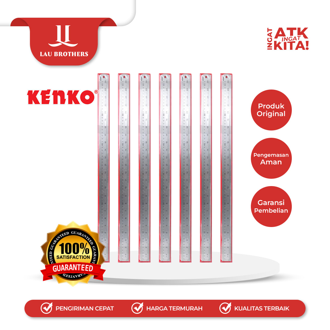 KENKO PENGGARIS BESI/ STAINLESS STEEL RULER 60cm (1PC)