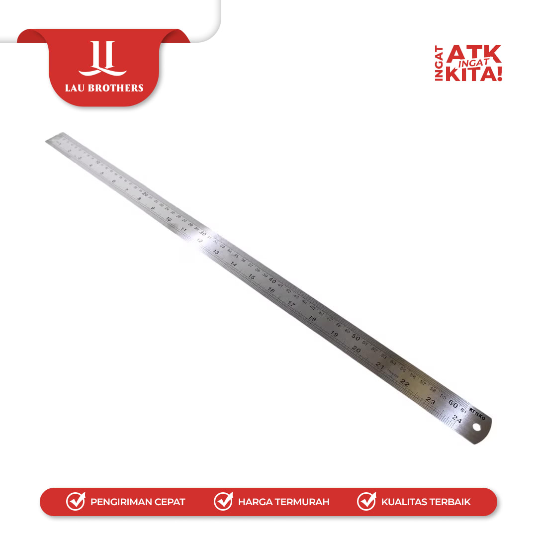 KENKO PENGGARIS BESI/ STAINLESS STEEL RULER 60cm (1PC) - Image 2