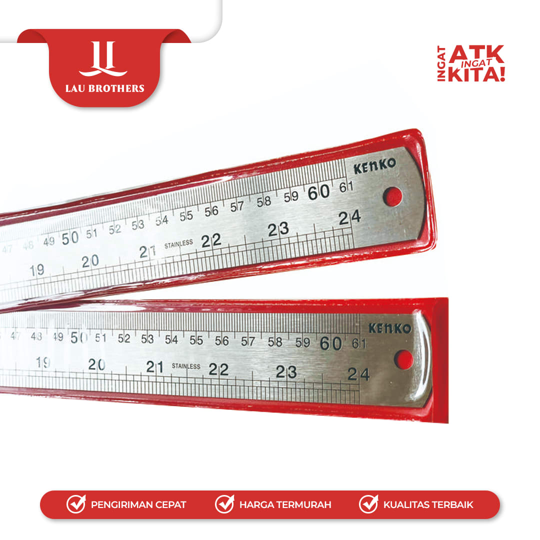 KENKO PENGGARIS BESI/ STAINLESS STEEL RULER 60cm (1PC) - Image 3