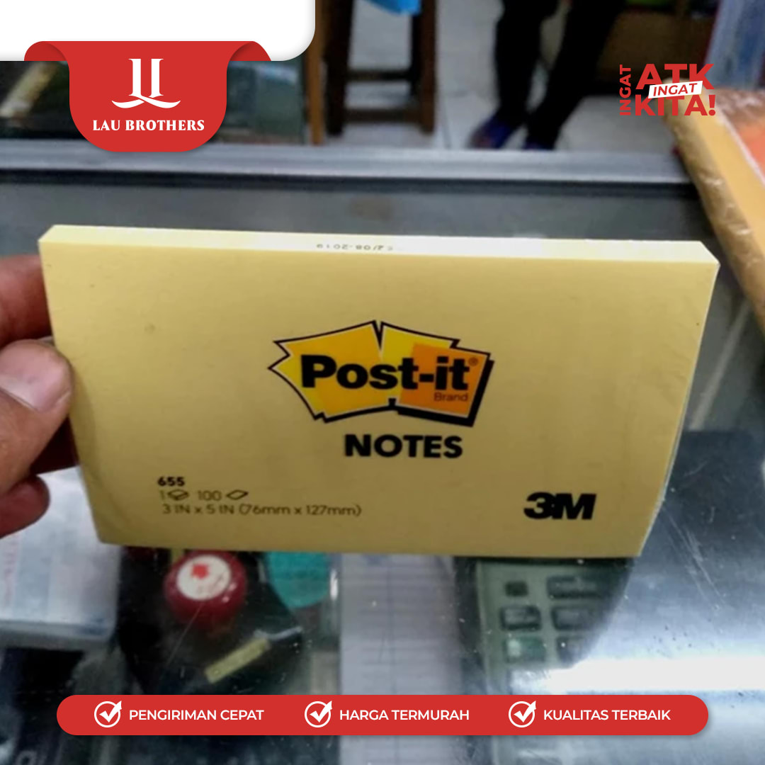 3M POST IT STICKY NOTES NO.655 (1PAD) - Image 4