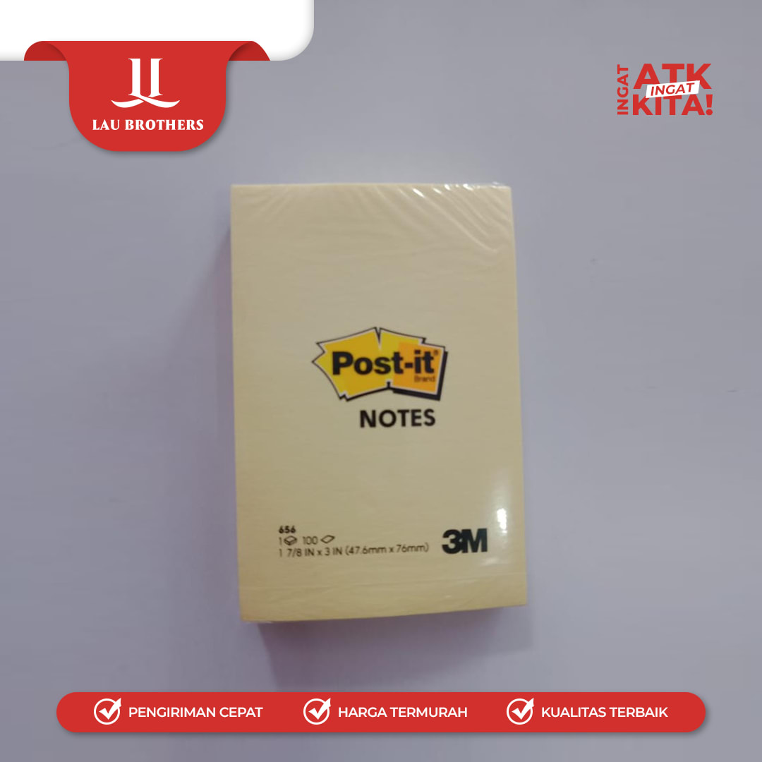 3M POST IT STICKY NOTES NO.656 (1PAD) - Image 4