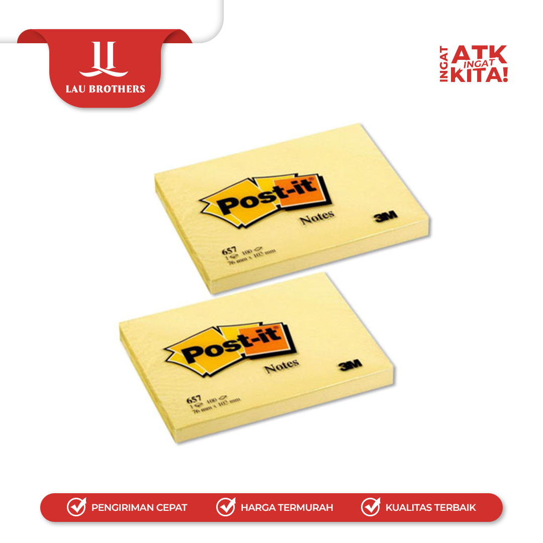 3M POST IT STICKY NOTES NO.657 (1PAD) - Image 4