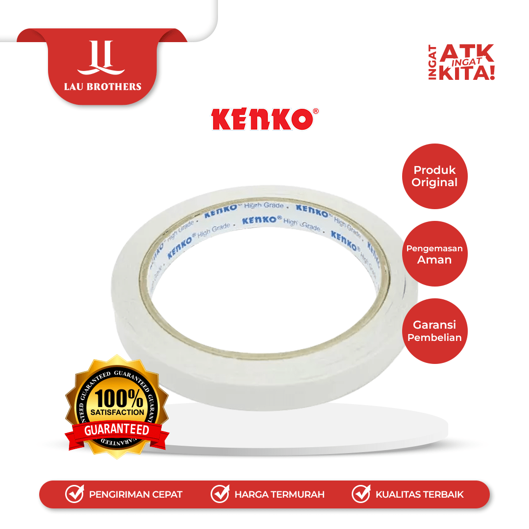 KENKO DOUBLE TAPE HIGH GRADE 12mm x 15YARD (1SLOP/ 24ROLL)