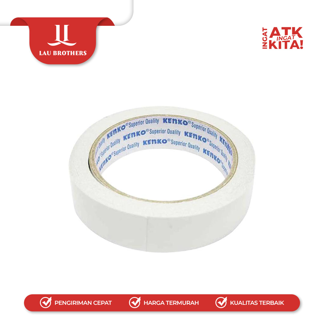 KENKO DOUBLE TAPE HIGH GRADE 24mm x 15YARD (1SLOP/ 12ROLL) - Image 2