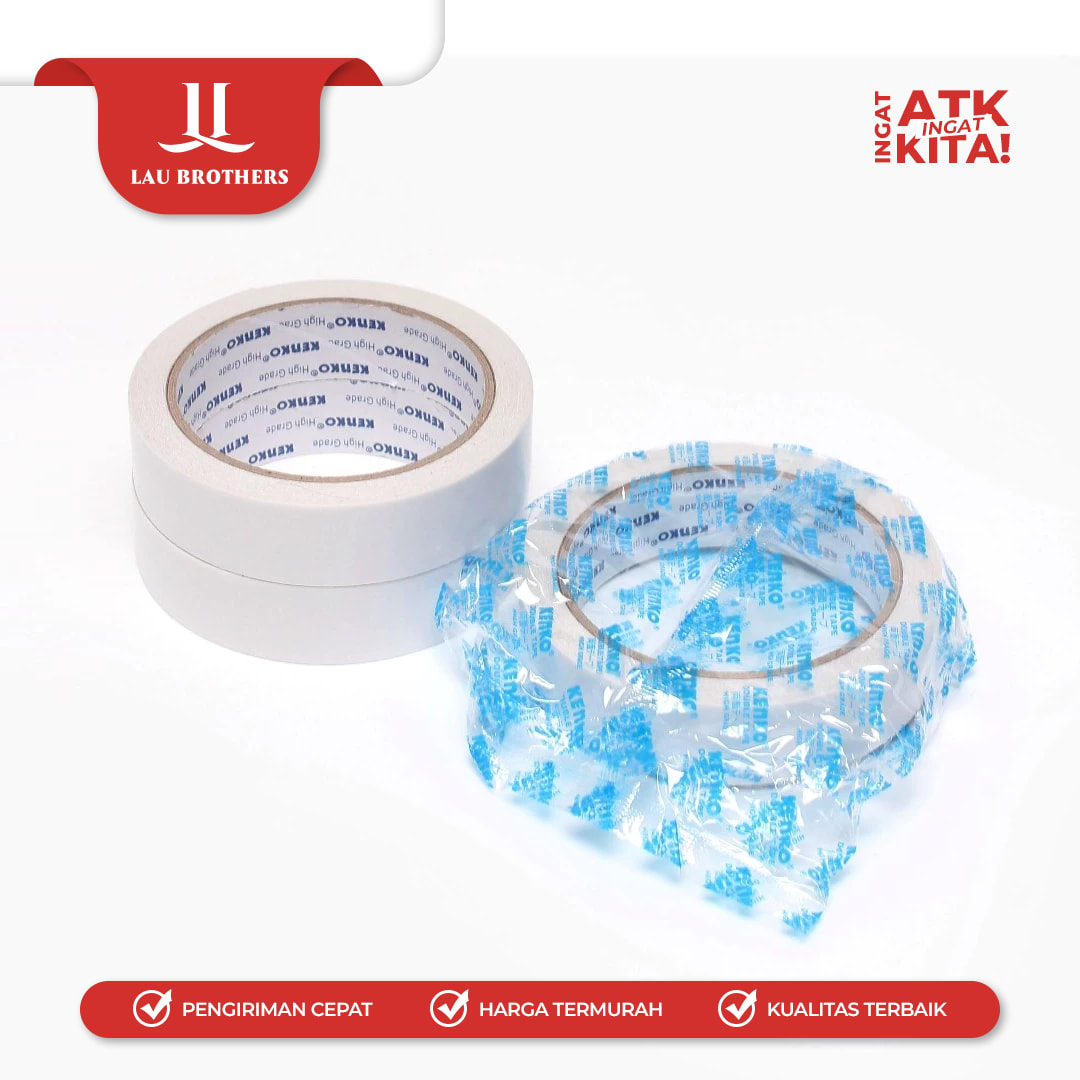 KENKO DOUBLE TAPE HIGH GRADE 24mm x 15YARD (1SLOP/ 12ROLL) - Image 3