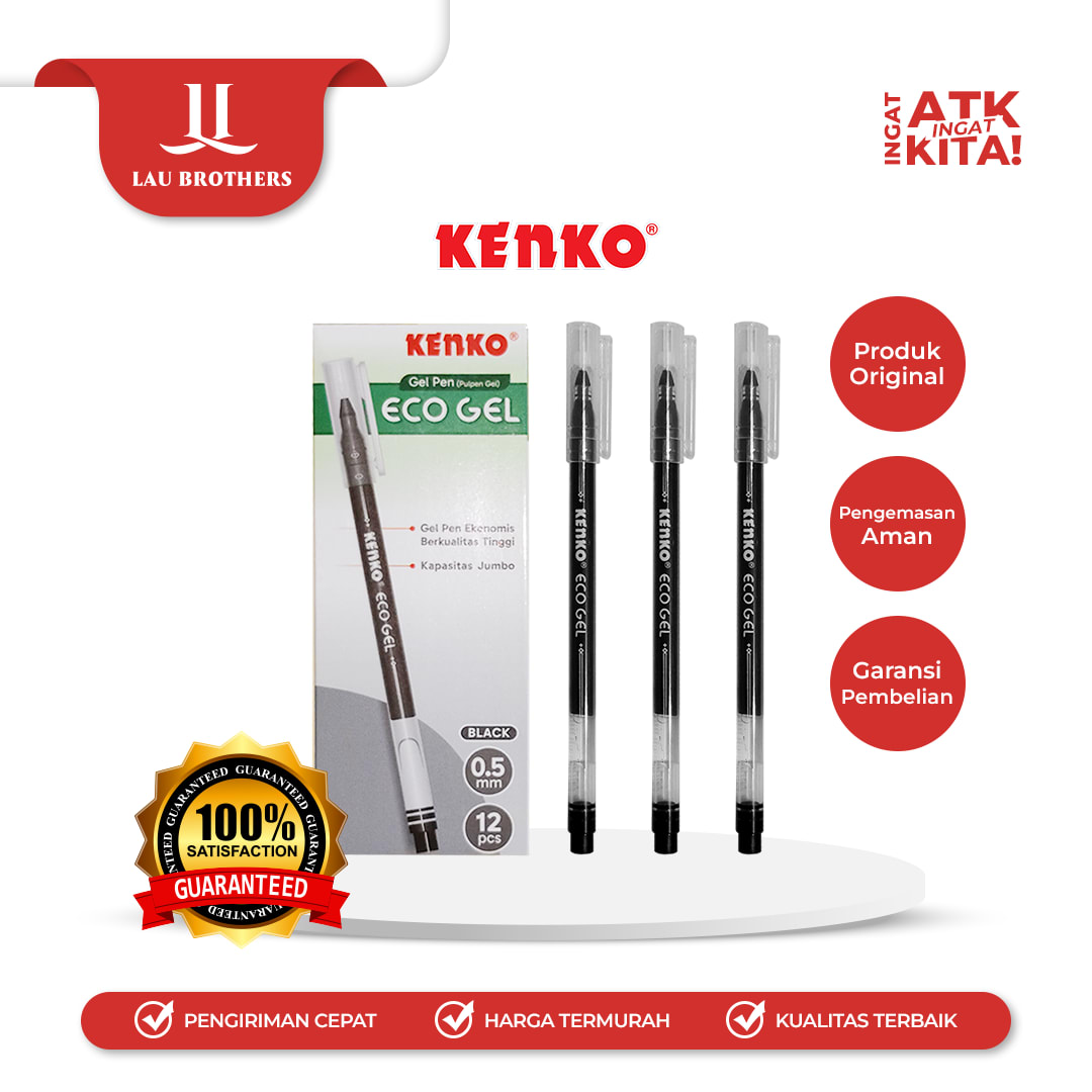KENKO PULPEN GEL/ GEL PEN ECO GEL (1LUSIN/ 12PCS)