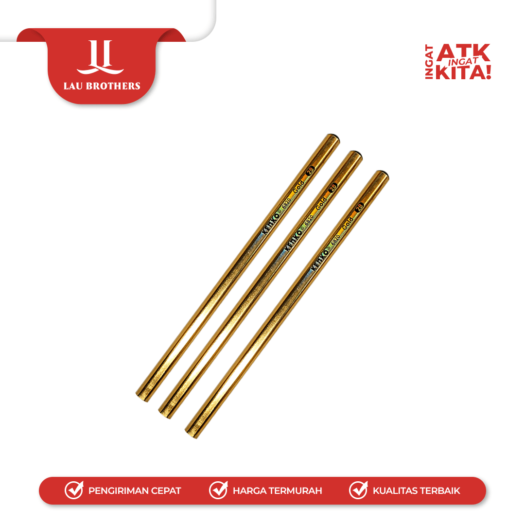 KENKO PENSIL 2B-6820 GOLD (1LSN/ 12PCS) - Image 2