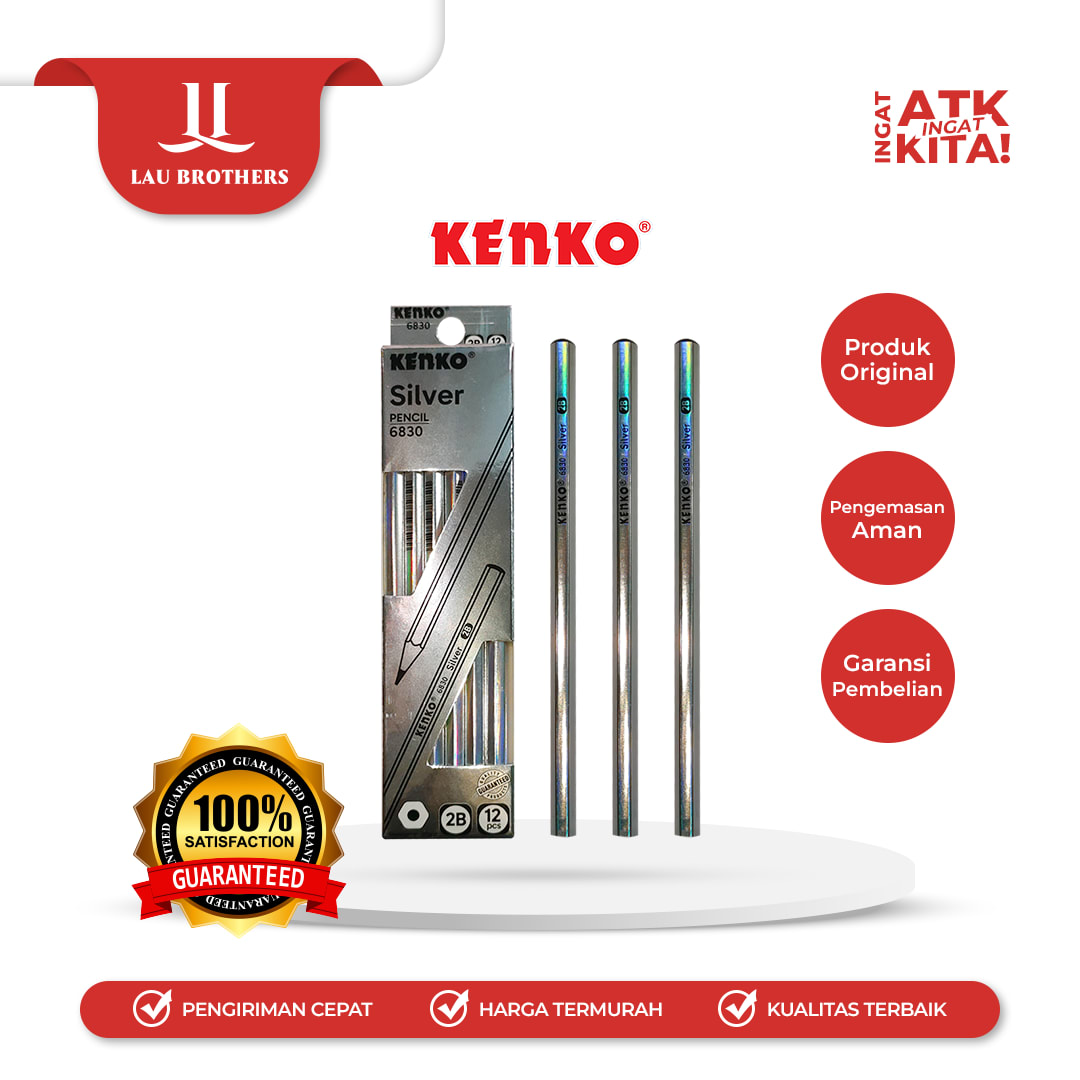 KENKO PENSIL 2B-6830 SILVER (1LSN/ 12PCS)
