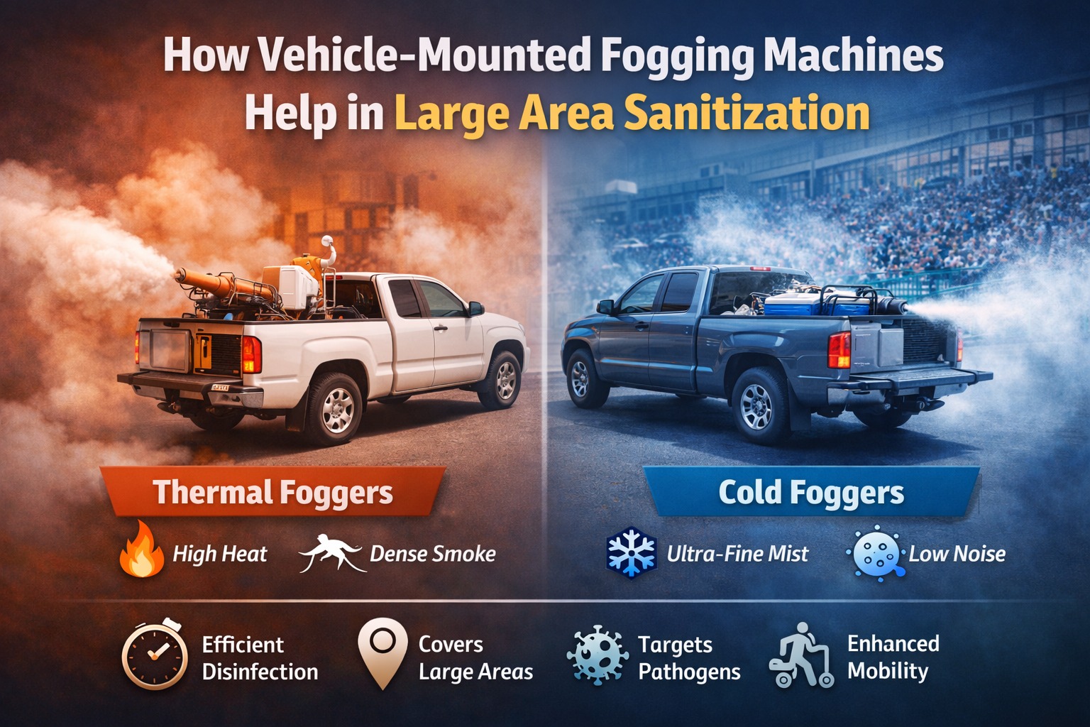 How Vehicle-Mounted Fogging Machines Help in Large Area Sanitization