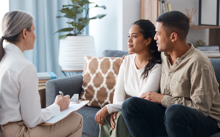 couple meeting with a fertility clinic