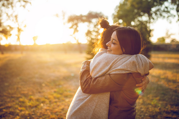 friends hugging