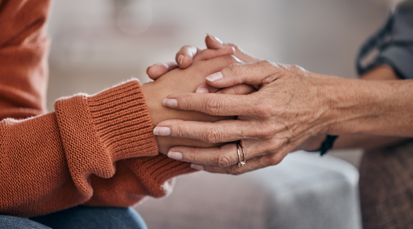 couple holding hands