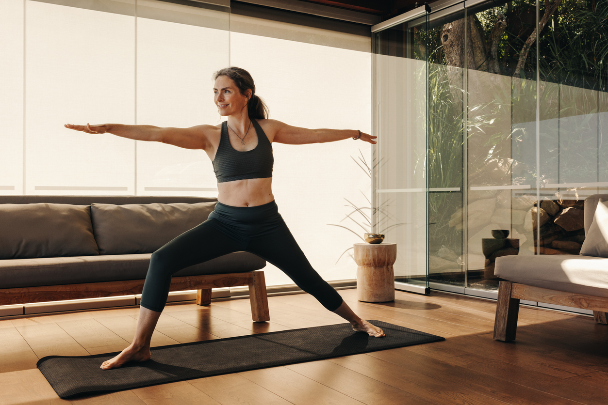 woman in warrior pose