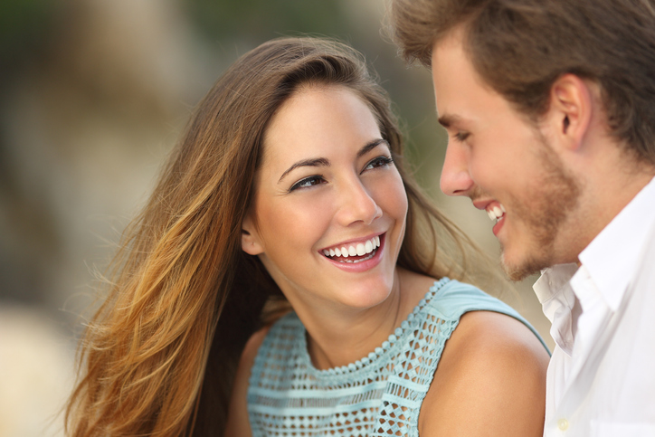 couple smiling at each other