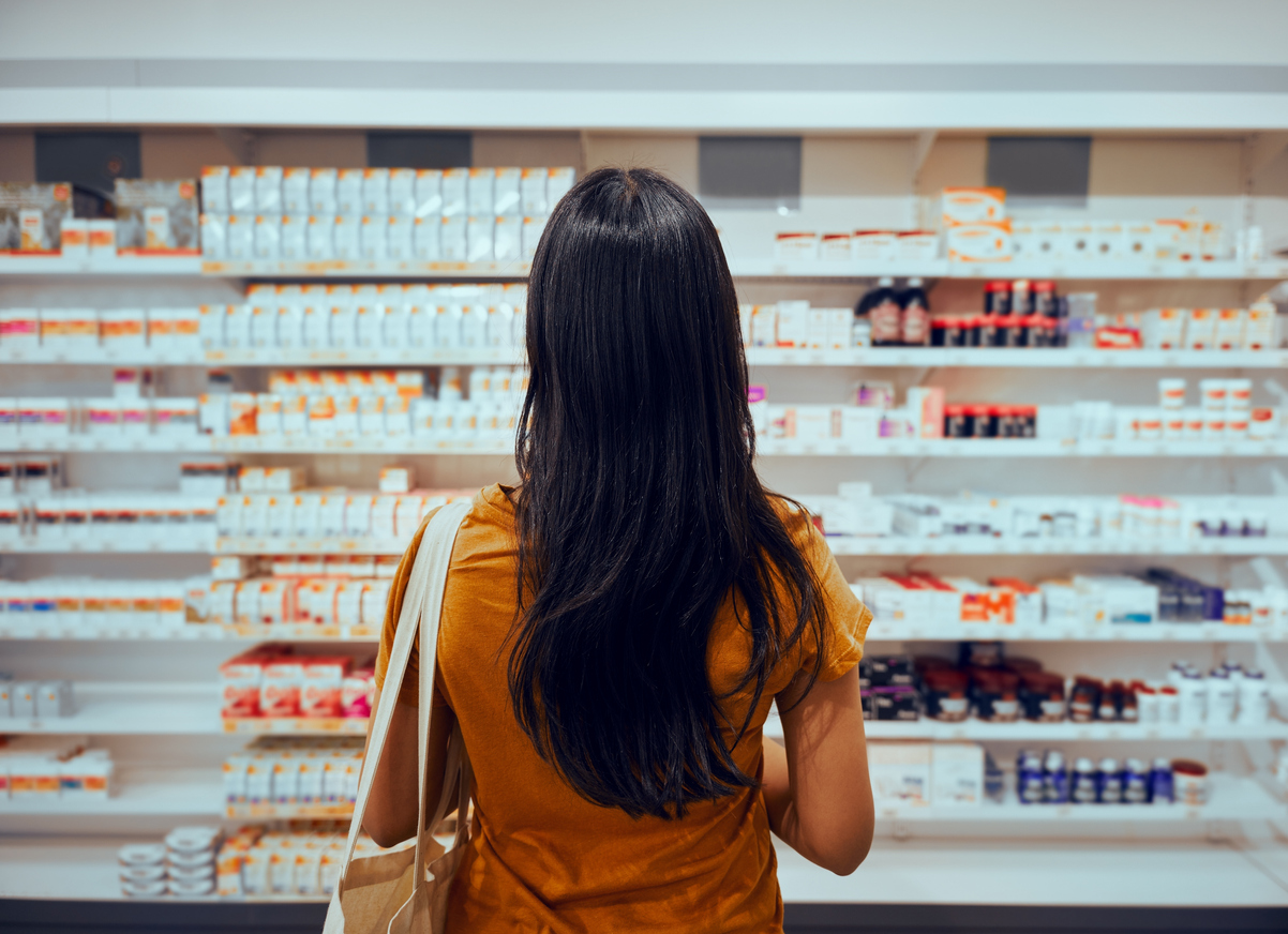 woman shopping at a drugstore