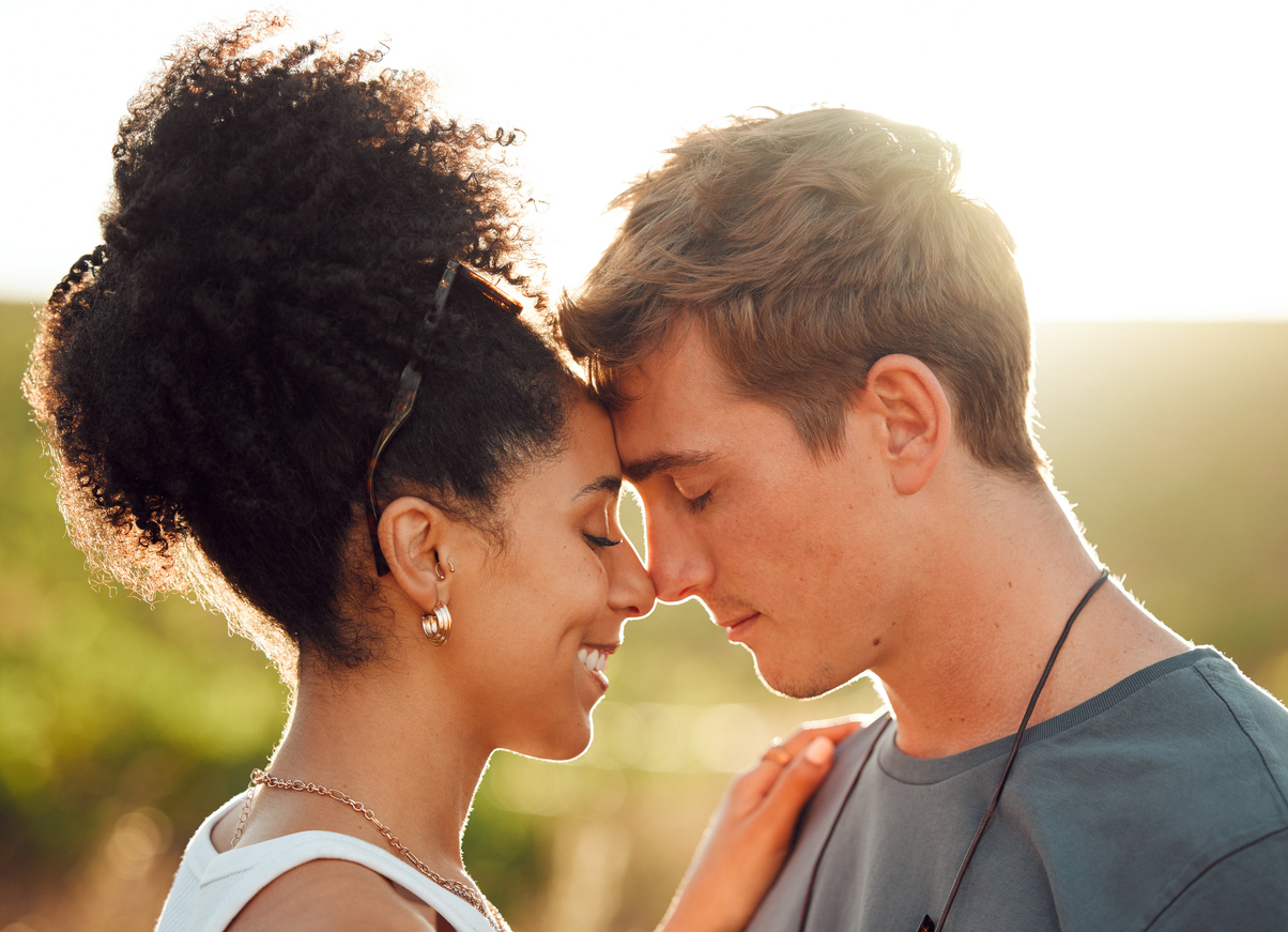 couple touching noses