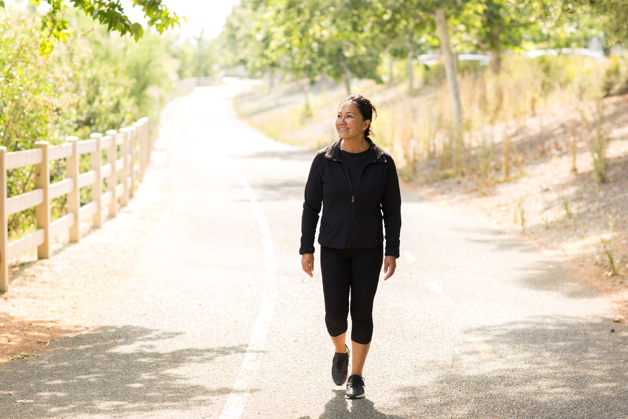 woman taking a walk