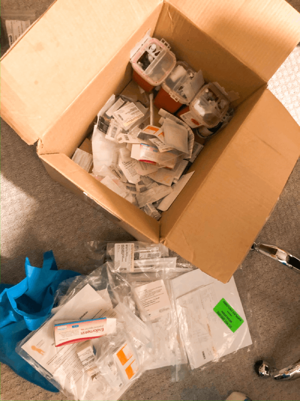 box of fertility meds