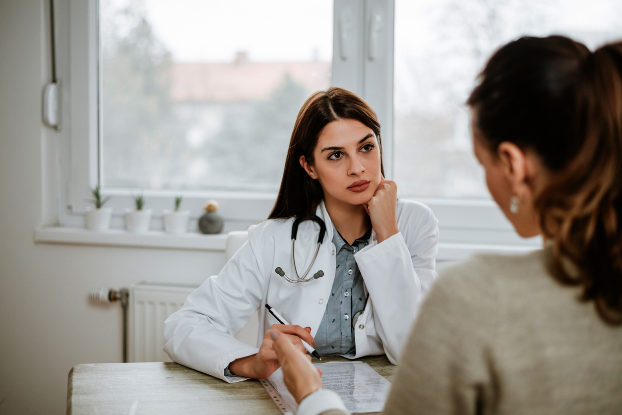 doctor consulting with a patient about ectopic pregnancy