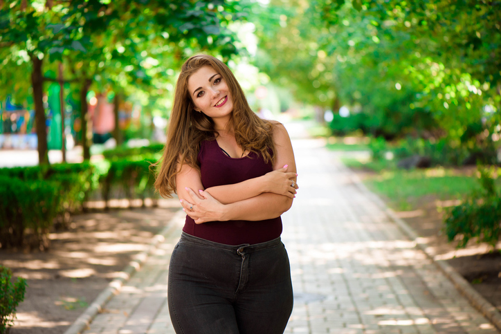 woman in a park