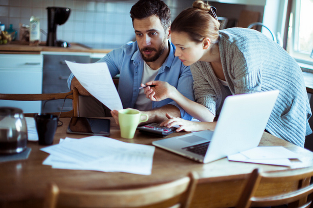 couple working on their finances