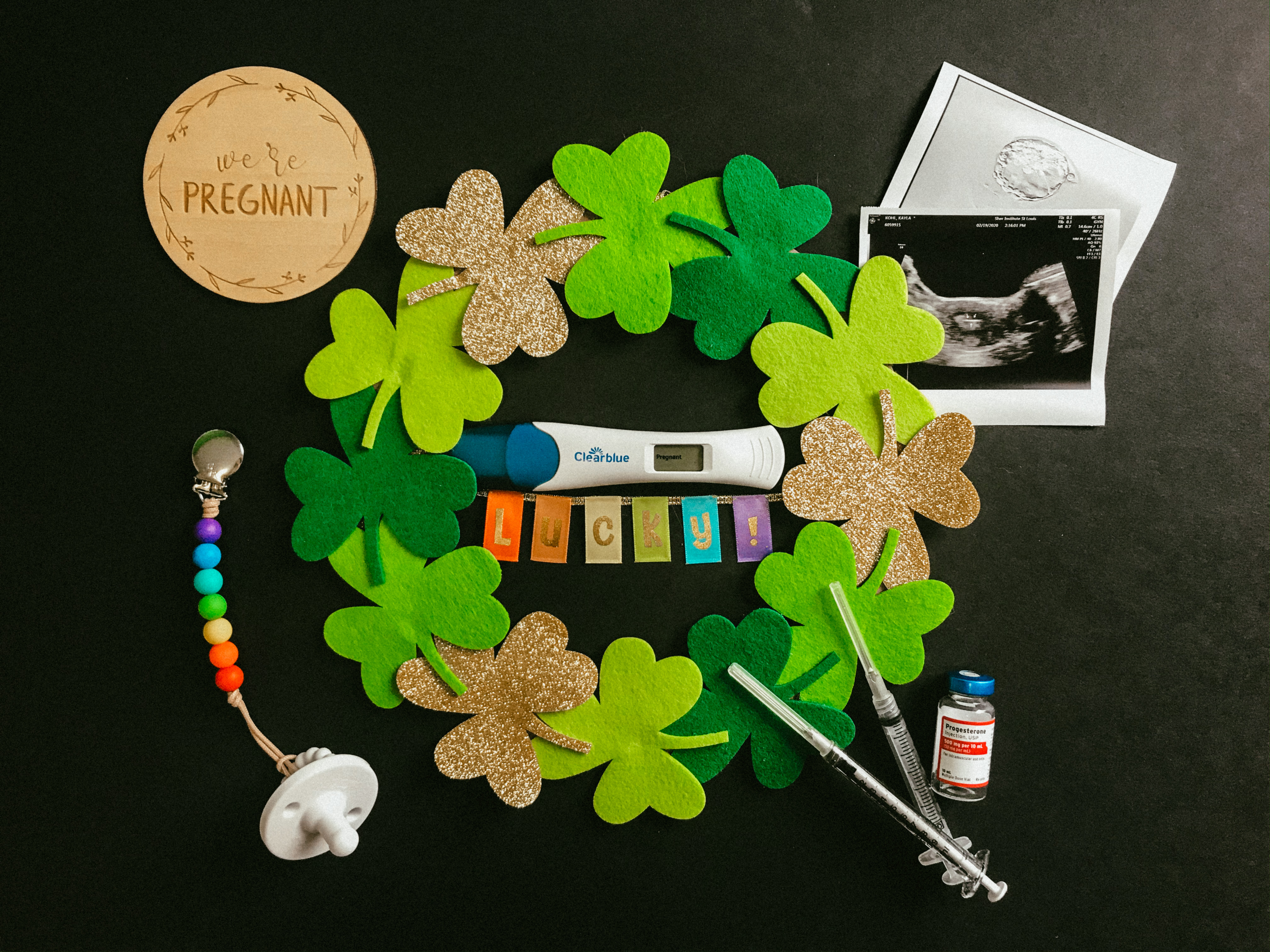 collage of pregnancy memorabilia