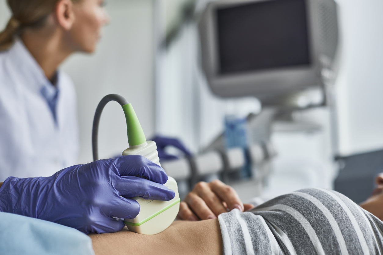 doctor doing an ultrasound to check for endometriosis