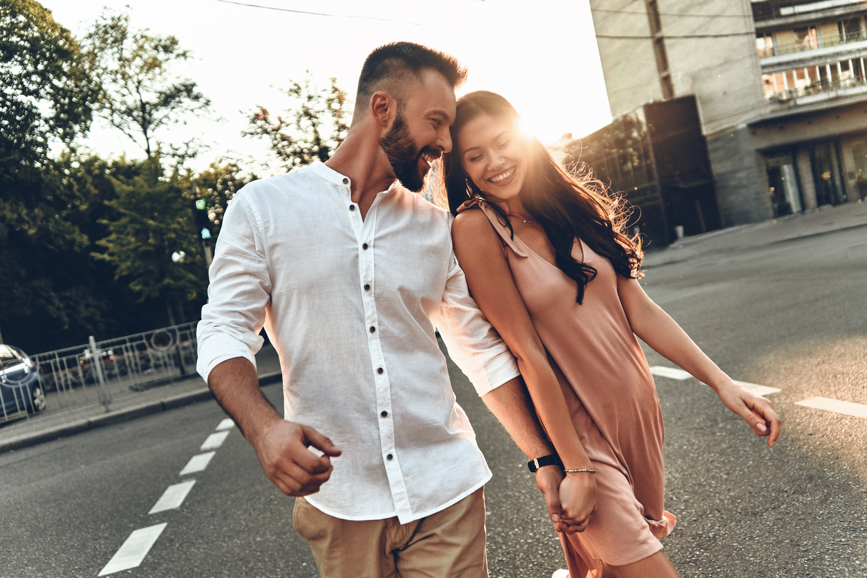 couple taking a walk