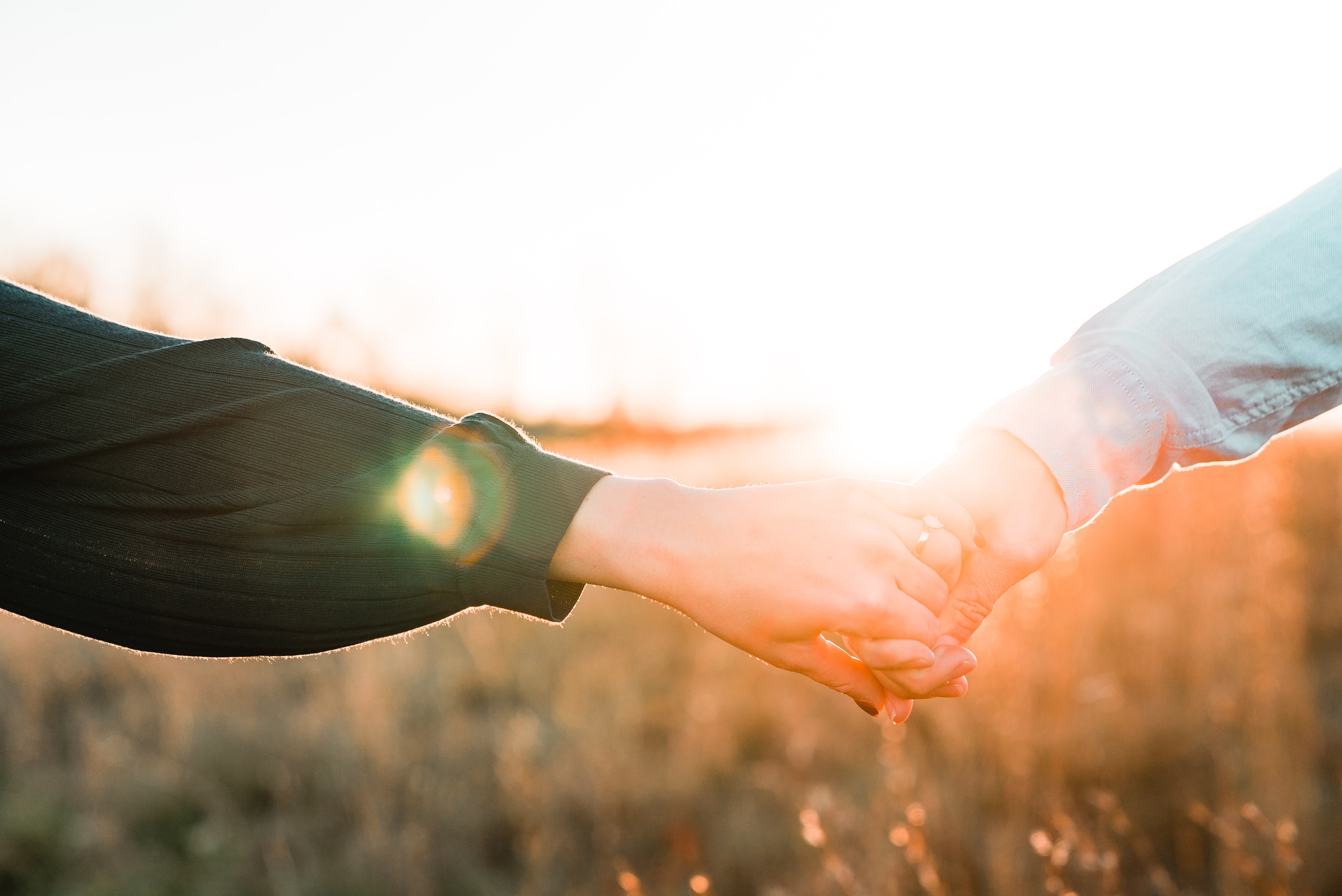 couple holding hands