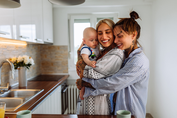 lesbian couple and their baby